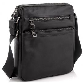 Купить Мужская сумка из натуральной кожи Tiding Bag черная, фото , характеристики, отзывы