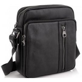 Купить Мужская сумка из натуральной кожи Tiding Bag черная, фото , характеристики, отзывы