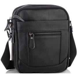 Купить Мужская сумка из натуральной кожи Tiding Bag черная, фото , характеристики, отзывы