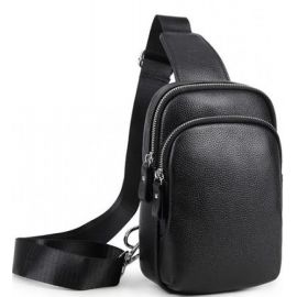 Купить Мужская сумка-слинг Tiding Bag черная, фото , характеристики, отзывы