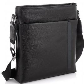 Купить Мужская сумка из натуральной кожи Tiding Bag черная, фото , характеристики, отзывы