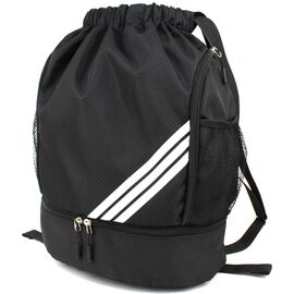 Купить - Рюкзак-мішок з відділом для взуття Wallaby 143 чорний, фото , характеристики, отзывы