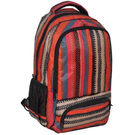 Купить - Молодежный яркий рюкзак в полоску PASO 21L 15-8122D красный, фото , характеристики, отзывы