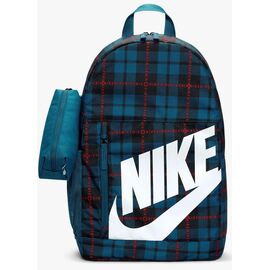 Купить - Міський спортивний рюкзак + косметичка 20L Nike DM1888-404 синій картатий, фото , характеристики, отзывы