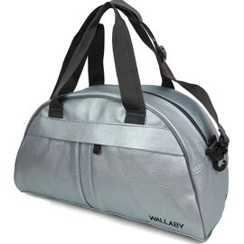 Купить - Спортивна сумка для фітнесу зі шкірозамінника 16 л Wallaby 313 сріблястий, фото , характеристики, отзывы