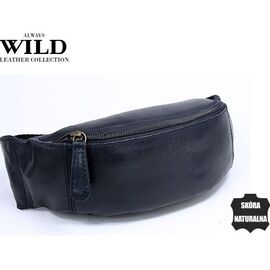 Купить - Кожаная сумка на пояс  Always Wild WB01SP navy, синяя, фото , характеристики, отзывы