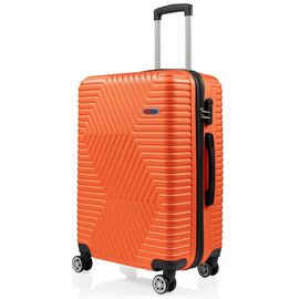 Купить - Пластикова валіза на колесах середня розмір 70L GD Polo жовтогарячий, фото , характеристики, отзывы