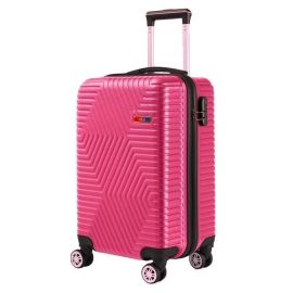 Купить Малый пластиковый чемодан на колесах 45L GD Polo розовый, фото , характеристики, отзывы