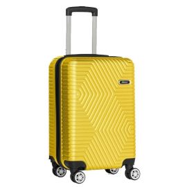 Купить Малый пластиковый чемодан на колесах 45L GD Polo желтый, фото , характеристики, отзывы