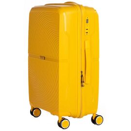 Придбати Пластикова валіза Horoso жовта на 85л, image , характеристики, відгуки