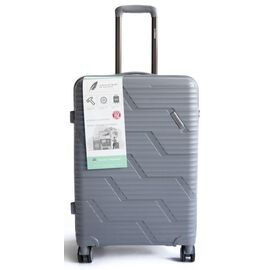 Купить - Пластикова велика валіза з полікарбонату 85L Horoso сіра, фото , характеристики, отзывы