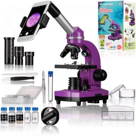Купить Мікроскоп Bresser Junior Biolux SEL 40x-1600x Purple з адаптером для смартфона (8855600TJ5000), фото , характеристики, отзывы