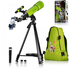 Купить Телескоп Bresser Junior 70/400 Green з адаптером для смартфона + рюкзак (8850610B4K), фото , характеристики, отзывы