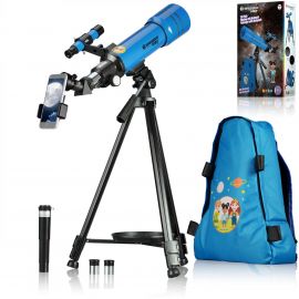 Купить Телескоп Bresser Junior 70/400 Blue з адаптером для смартфона + рюкзак (8850610WX), фото , характеристики, отзывы