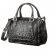 Купить Сумка женская CROCODILE LEATHER 18618 из натуральной кожи крокодила Черная, Черный, фото , характеристики, отзывы