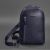 Купить Кожаный мужской рюкзак (сумка-слинг) на одно плечо Chest Bag синий, фото , изображение 5, характеристики, отзывы