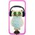 Купить Чехол-накладка TOTO TPU Stones Case iPhone 7/8/SE 2020 Owl in Headphones Green, фото , изображение 2, характеристики, отзывы