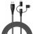 Придбати Кабель Tronsmart LAC10 Lightning MicroUSB Type-C Universal 3in1 Cable Grey, image , характеристики, відгуки