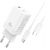 Придбати Сетевое зарядное устройство XO CE10 1USB-C PD 65W Charger + type-c cable White, image , характеристики, відгуки