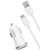 Купить Автомобильное зарядное устройство INKAX CD-12 Car charger + Type-C cable 2USB 2.1A White, фото , изображение 2, характеристики, отзывы