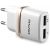 Купить Сетевое зарядное устройство AWEI C-930 Travel charger 2USB 2.1A White/Silver, фото , изображение 3, характеристики, отзывы