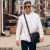Купить Мужская средняя кожаная черная сумка через плечо мессенджер Royal Bag RB2970051, фото , изображение 2, характеристики, отзывы