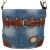 Купить Молодіжна джинсова сумка на ремені Fashion jeans bag блакитна, фото , изображение 7, характеристики, отзывы