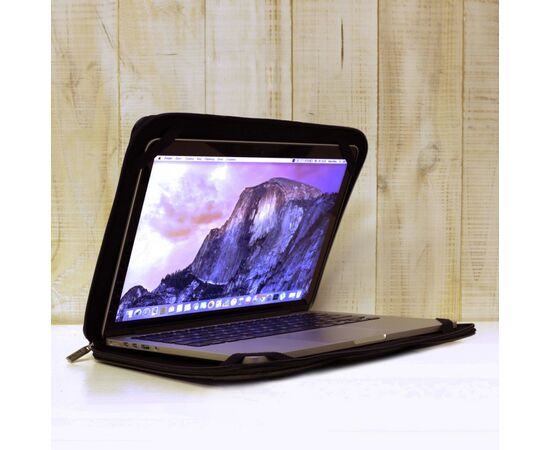 Купить Модная кожаная папка под MacBook (Макбук) 13″ черная MC13-01 (11-00), фото , изображение 2, характеристики, отзывы