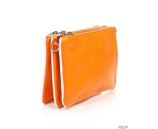 Купить Кожаная сумка Italian Bags 1723_orange, фото , изображение 3, характеристики, отзывы