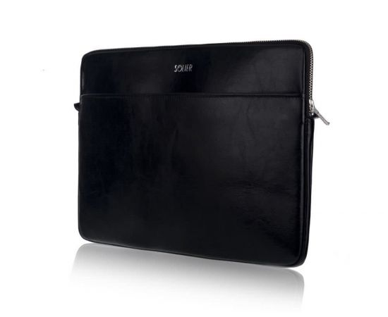 Купить Кожаный чехол для MacBook 15 Дюймов черный (Макбук) Solier SA24, фото , характеристики, отзывы