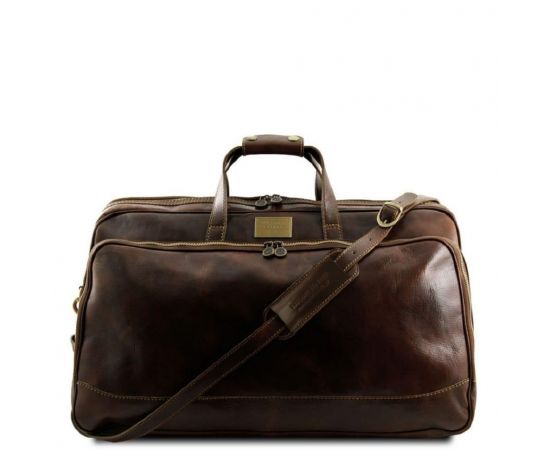 Придбати Кожаная дорожная сумка на колесах - Малый размер Tuscany Leather Bora Bora TL3065 (Темно-коричневый), image , характеристики, відгуки