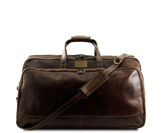 Придбати Кожаная дорожная сумка на колесах - Большой размер Tuscany Leather Bora Bora TL3067 (Темно-коричневый), image , характеристики, відгуки