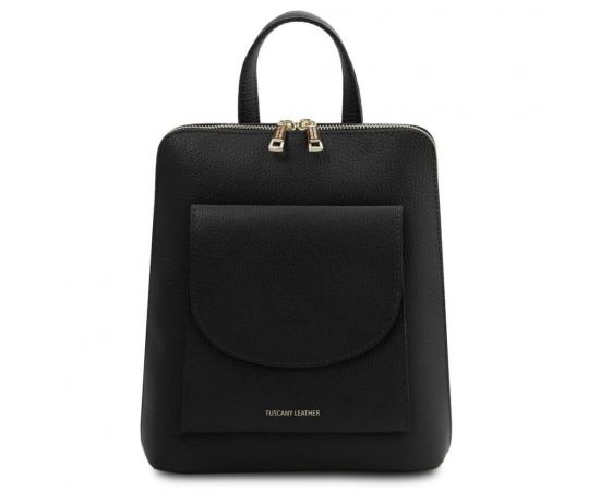 Купить Небольшой женский кожаный рюкзак Италия Tuscany TL142092 (Черный), фото , характеристики, отзывы
