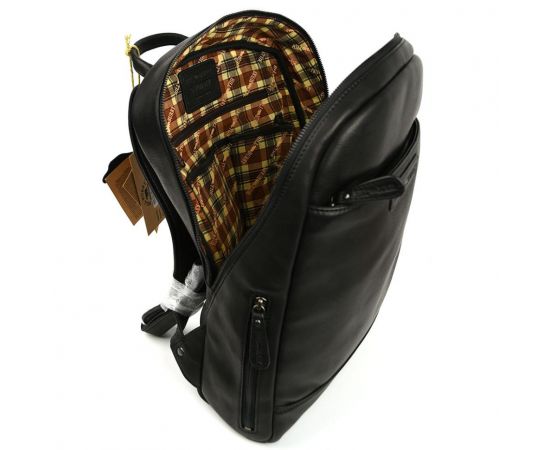 Купить Городской кожаный рюкзак HILL BURRY HB15295A черный, фото , изображение 2, характеристики, отзывы