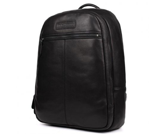 Купить Большой кожаный рюкзак HILL BURRY HB4006A черный, фото , изображение 3, характеристики, отзывы