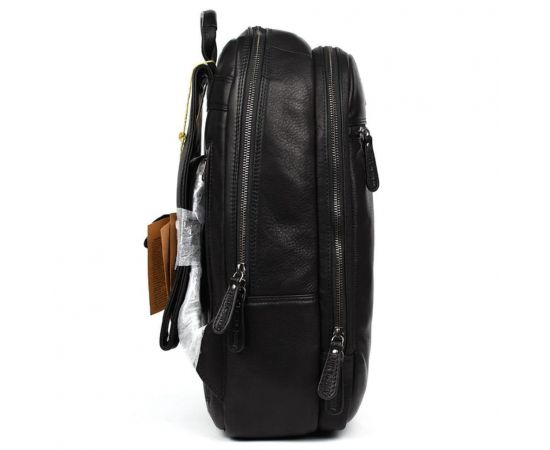 Купить Большой кожаный рюкзак HILL BURRY HB4006A черный, фото , изображение 4, характеристики, отзывы