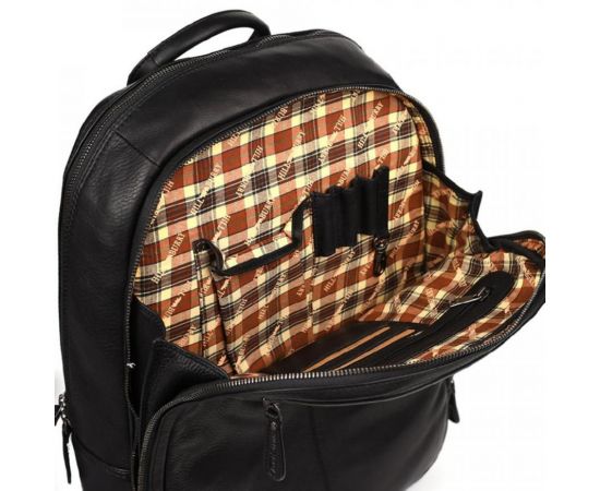 Купить Большой кожаный рюкзак HILL BURRY HB4006A черный, фото , изображение 5, характеристики, отзывы