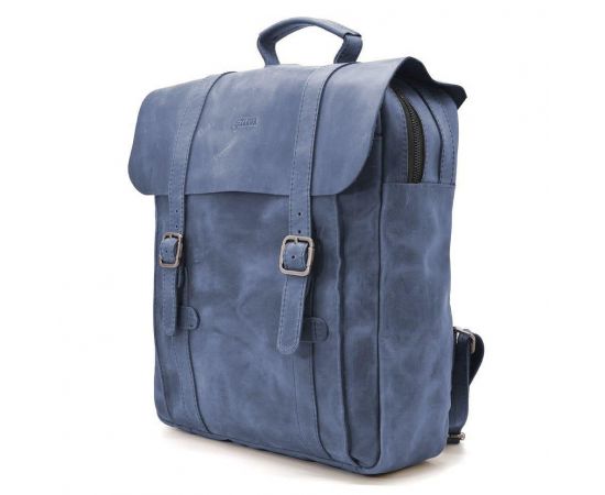 Купить Сумка рюкзак для ноутбука из лошадиной кожи TARWA RK-3420-3md синяя, фото , характеристики, отзывы