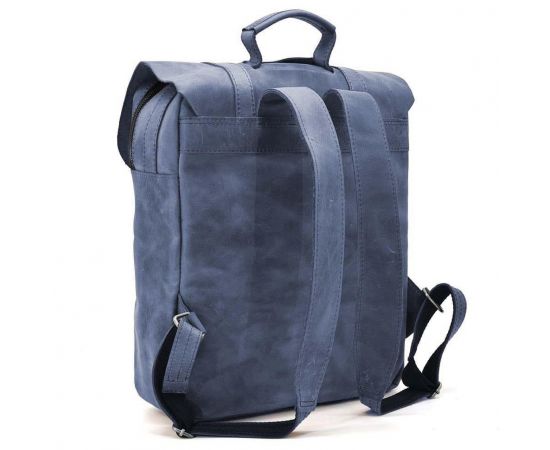 Купить Сумка рюкзак для ноутбука из лошадиной кожи TARWA RK-3420-3md синяя, фото , изображение 2, характеристики, отзывы