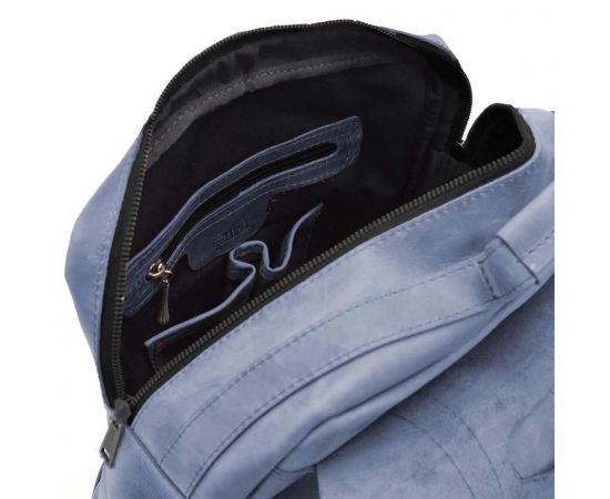 Купить Сумка рюкзак для ноутбука из лошадиной кожи TARWA RK-3420-3md синяя, фото , изображение 5, характеристики, отзывы