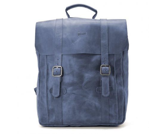 Купить Сумка рюкзак для ноутбука из лошадиной кожи TARWA RK-3420-3md синяя, фото , изображение 6, характеристики, отзывы