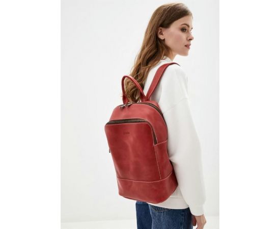 Купить Женский красный кожаный рюкзак TARWA RR-2008-3md среднего размера, фото , характеристики, отзывы