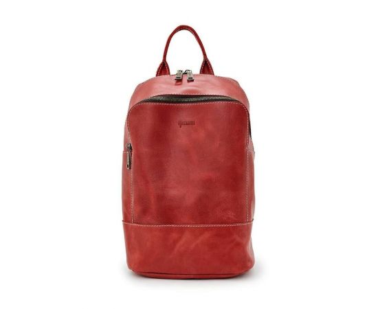 Купить Женский красный кожаный рюкзак TARWA RR-2008-3md среднего размера, фото , изображение 2, характеристики, отзывы
