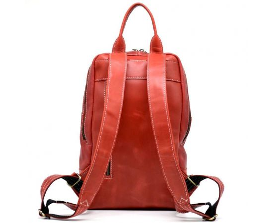 Купить Женский красный кожаный рюкзак TARWA RR-2008-3md среднего размера, фото , изображение 7, характеристики, отзывы
