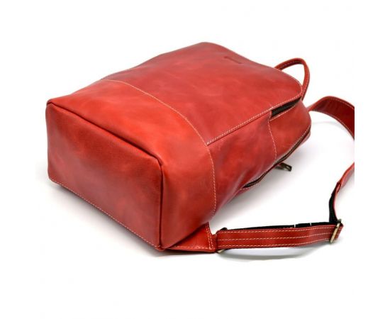 Купить Женский красный кожаный рюкзак TARWA RR-2008-3md среднего размера, фото , изображение 9, характеристики, отзывы