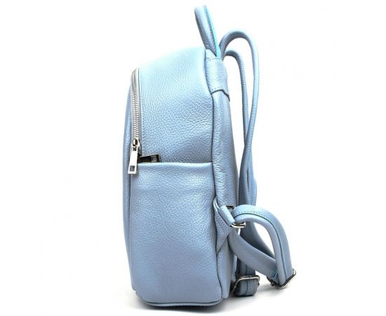 Купить Кожаный женский рюкзак голубой Virginia Conti Italy - VC3964fblue, фото , изображение 3, характеристики, отзывы