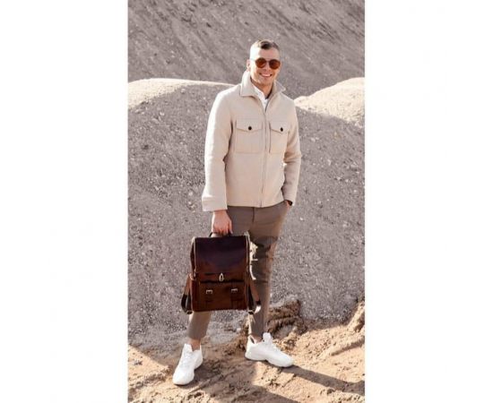 Придбати Большой кожаный рюкзак - The Odyssey  - Коричневый цвет - Time Resistance 5214401, image , зображення 3, характеристики, відгуки