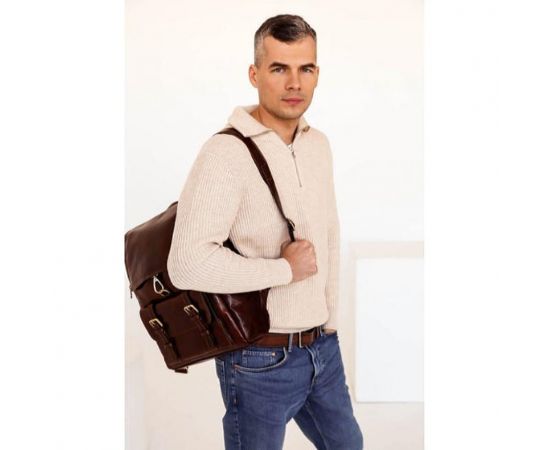 Придбати Большой кожаный рюкзак - The Odyssey  - Коричневый цвет - Time Resistance 5214401, image , зображення 6, характеристики, відгуки