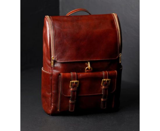 Придбати Большой кожаный рюкзак - The Odyssey  - Коричневый цвет - Time Resistance 5214401, image , зображення 10, характеристики, відгуки
