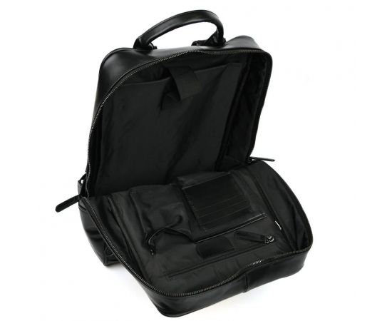 Придбати Рюкзак из натуральной кожи bx050a фирмы Bexhill черный гладкий, image , зображення 2, характеристики, відгуки